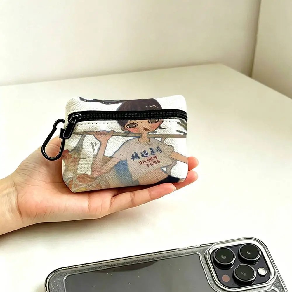 A-A-Three-Without-Roots Mysterious-Melancholic Waterproof Oxford Cloth Zipper Wallet Portable Hanging Small Coin Purse A-A-Three-Without-Roots Mysterious-Melancholic Waterproof Oxford Cloth Zipper Wallet Portable Hanging Small Coin Purse