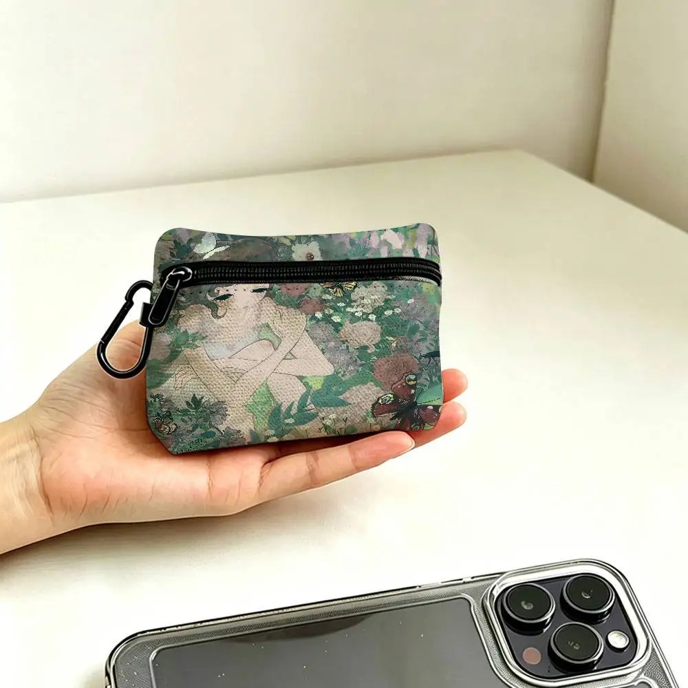 A-A-Three-Without-Roots Mysterious-Melancholic Waterproof Oxford Cloth Zipper Wallet Portable Hanging Small Coin Purse A-A-Three-Without-Roots Mysterious-Melancholic Waterproof Oxford Cloth Zipper Wallet Portable Hanging Small Coin Purse