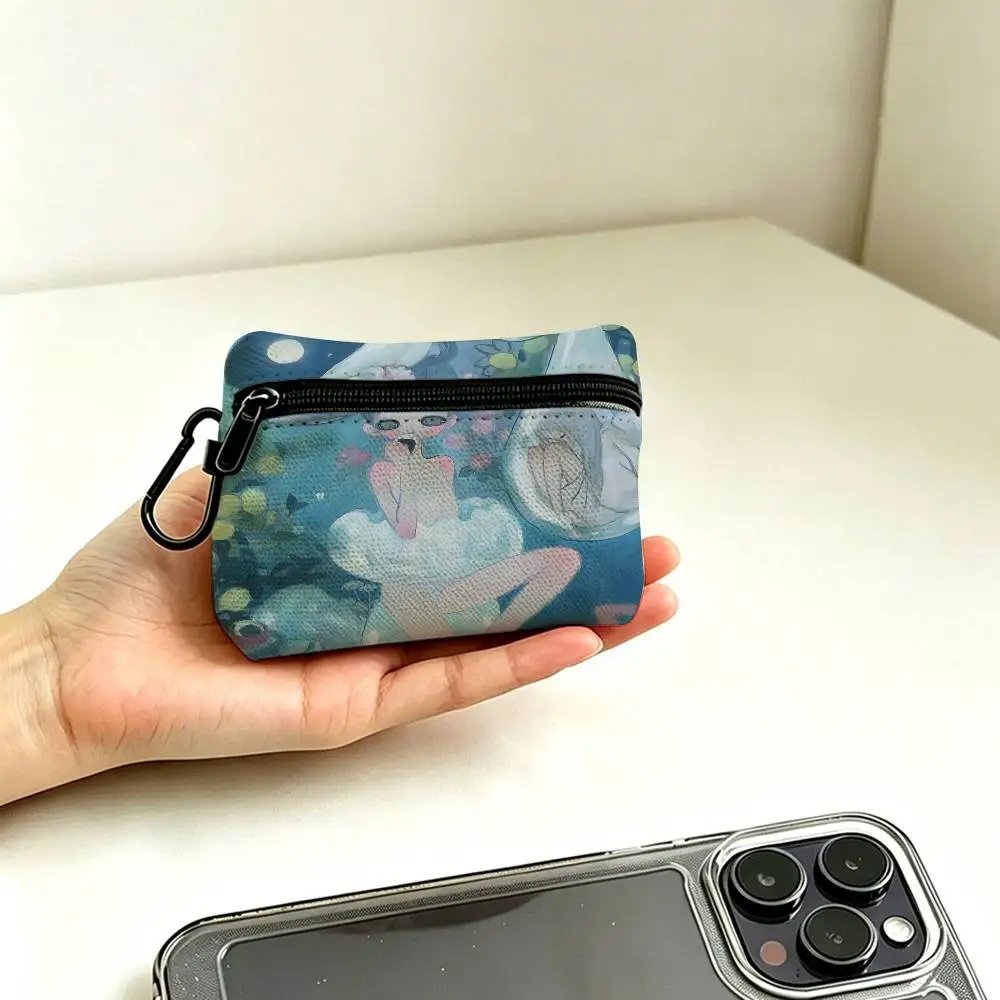 A-A-Three-Without-Roots Mysterious-Melancholic Waterproof Oxford Cloth Zipper Wallet Portable Hanging Small Coin Purse A-A-Three-Without-Roots Mysterious-Melancholic Waterproof Oxford Cloth Zipper Wallet Portable Hanging Small Coin Purse