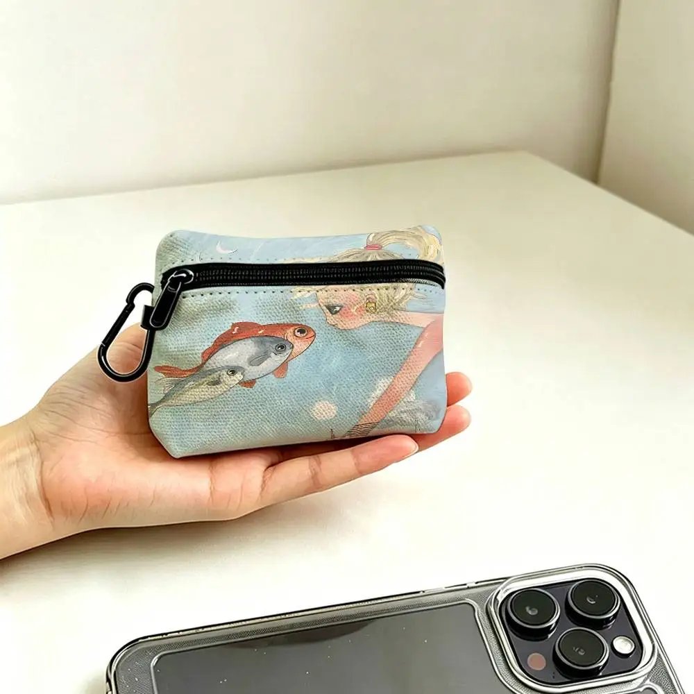 A-A-Three-Without-Roots Mysterious-Melancholic Waterproof Oxford Cloth Zipper Wallet Portable Hanging Small Coin Purse A-A-Three-Without-Roots Mysterious-Melancholic Waterproof Oxford Cloth Zipper Wallet Portable Hanging Small Coin Purse
