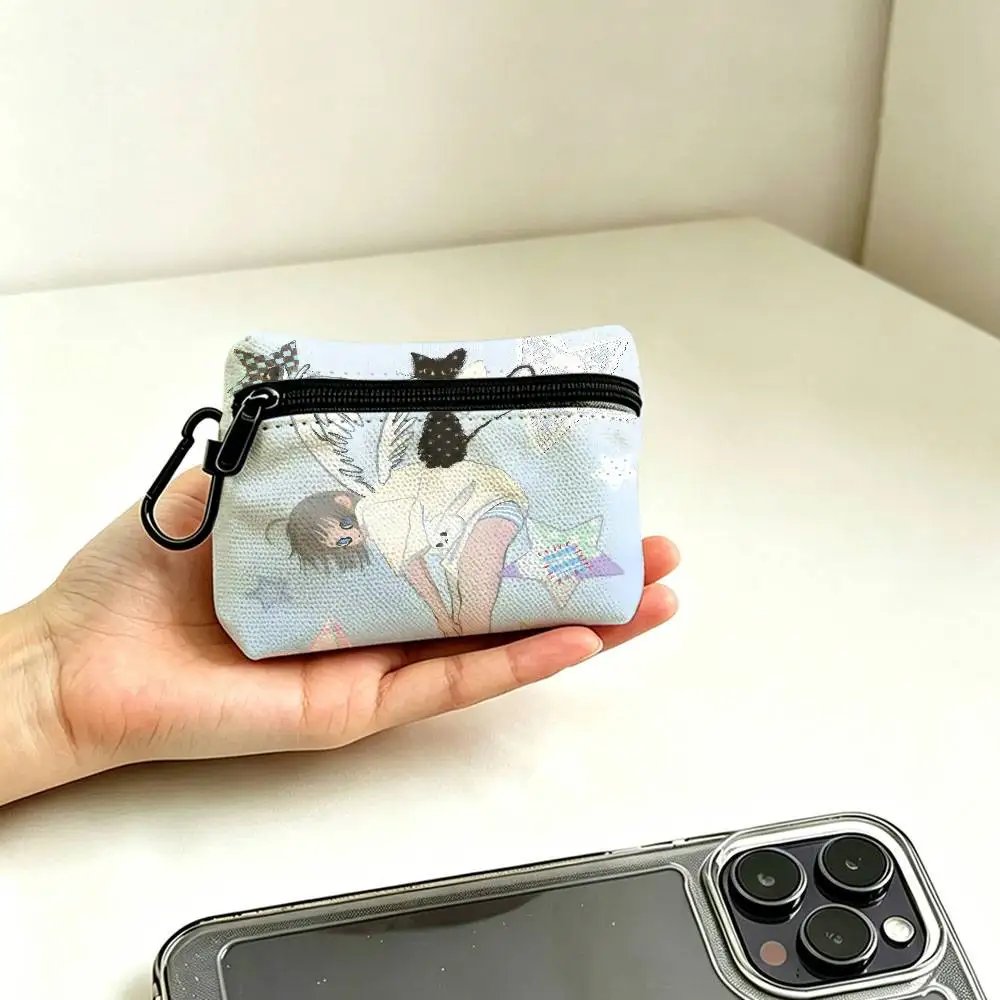 A-A-Three-Without-Roots Mysterious-Melancholic Waterproof Oxford Cloth Zipper Wallet Portable Hanging Small Coin Purse A-A-Three-Without-Roots Mysterious-Melancholic Waterproof Oxford Cloth Zipper Wallet Portable Hanging Small Coin Purse