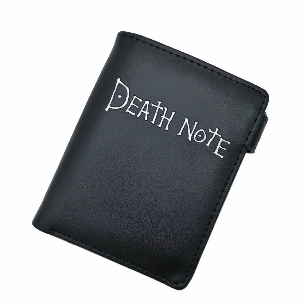 Death Note Anime Black PU Leather Short Wallet Card and Coin Purse for Boys Girls Gift Death Note Anime Black PU Leather Short Wallet Card and Coin Purse for Boys Girls Gift
