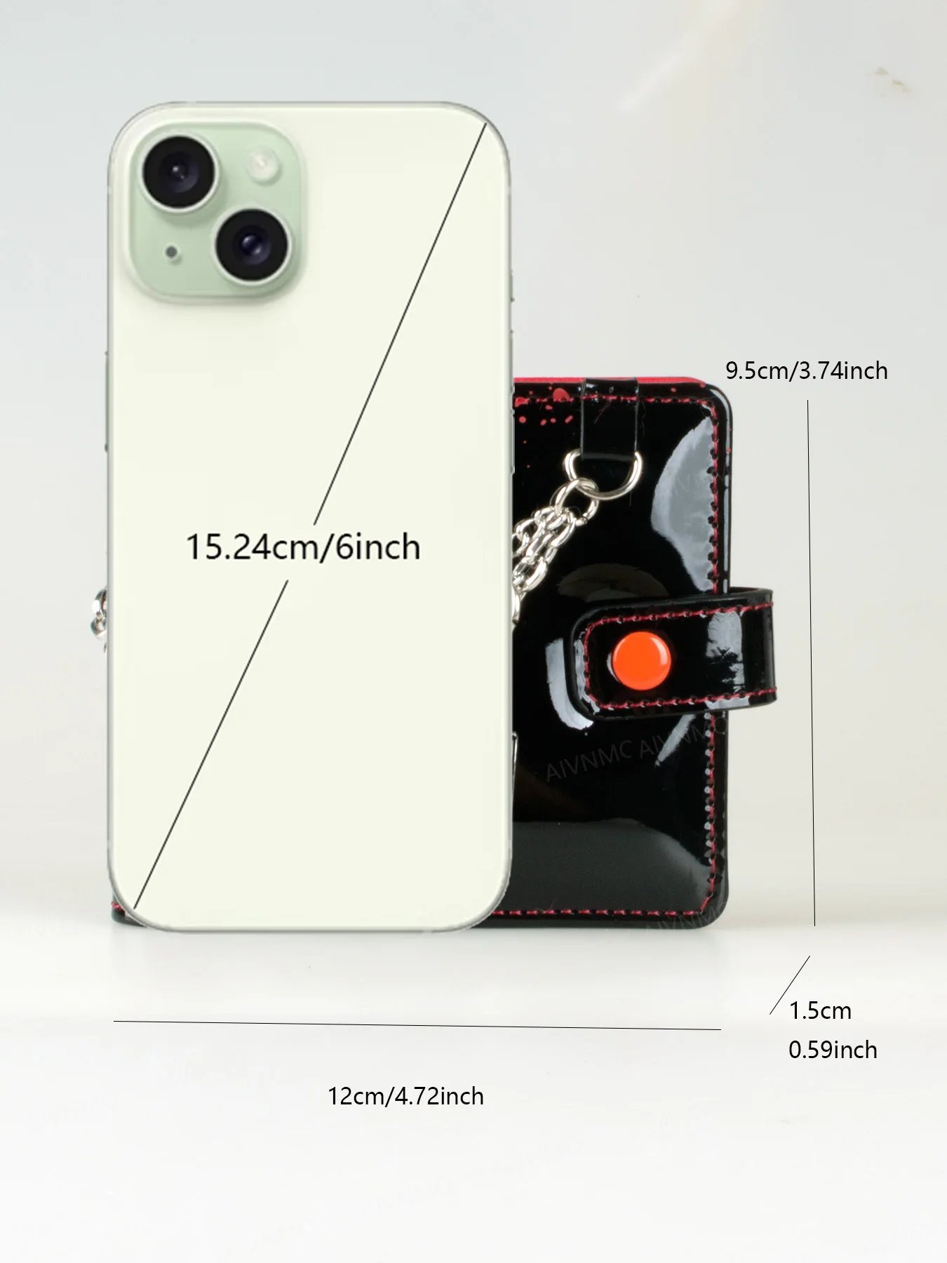 High-Quality 3D Bloodstain Heart Shaped Bifold Wallet with Chain Knife Design Halloween Personalized Card Holder ID Window Fashi High-Quality 3D Bloodstain Heart Shaped Bifold Wallet with Chain Knife Design Halloween Personalized Card Holder ID Window Fashi
