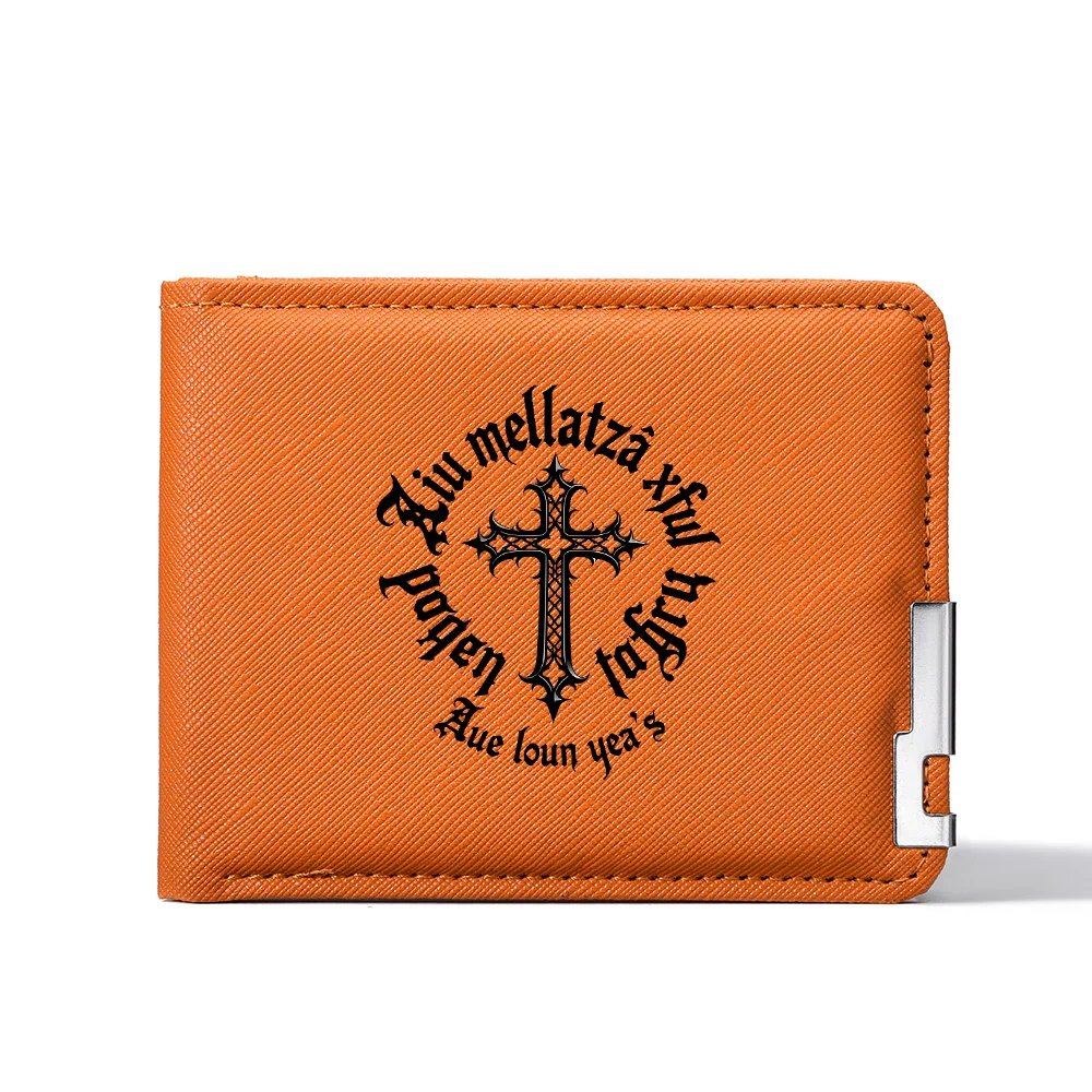 Men's Double-Fold Wallet With Cross-Letter Printed PU Leather Short Card Holder For Fashionable And Casual Use Men's Double-Fold Wallet With Cross-Letter Printed PU Leather Short Card Holder For Fashionable And Casual Use