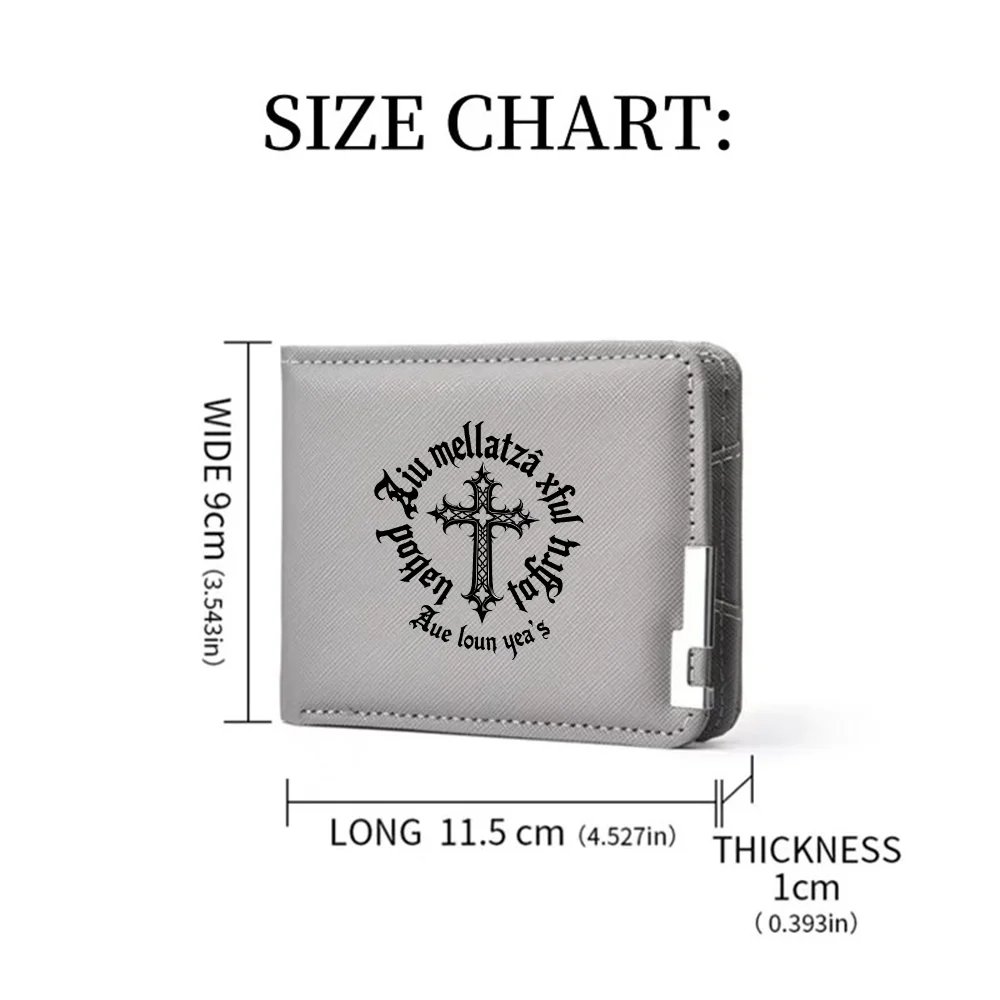 Men's Double-Fold Wallet With Cross-Letter Printed PU Leather Short Card Holder For Fashionable And Casual Use Men's Double-Fold Wallet With Cross-Letter Printed PU Leather Short Card Holder For Fashionable And Casual Use