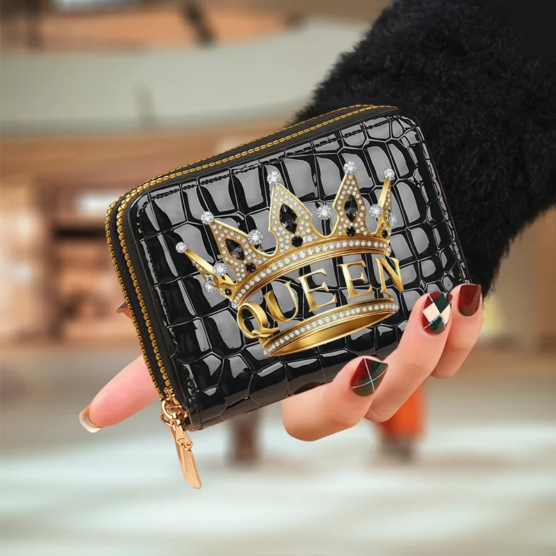 ZeAiLi Skull Black Rose Cat Cards Wallet Secure Double Zip Clutch PU Leather Purse with Card Slots Cartoon Storage Card Bag ZeAiLi Skull Black Rose Cat Cards Wallet Secure Double Zip Clutch PU Leather Purse with Card Slots Cartoon Storage Card Bag