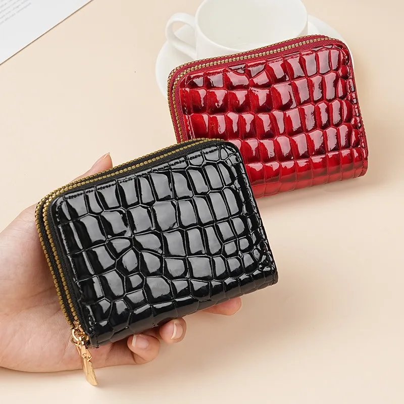 ZeAiLi Skull Black Rose Cat Cards Wallet Secure Double Zip Clutch PU Leather Purse with Card Slots Cartoon Storage Card Bag ZeAiLi Skull Black Rose Cat Cards Wallet Secure Double Zip Clutch PU Leather Purse with Card Slots Cartoon Storage Card Bag