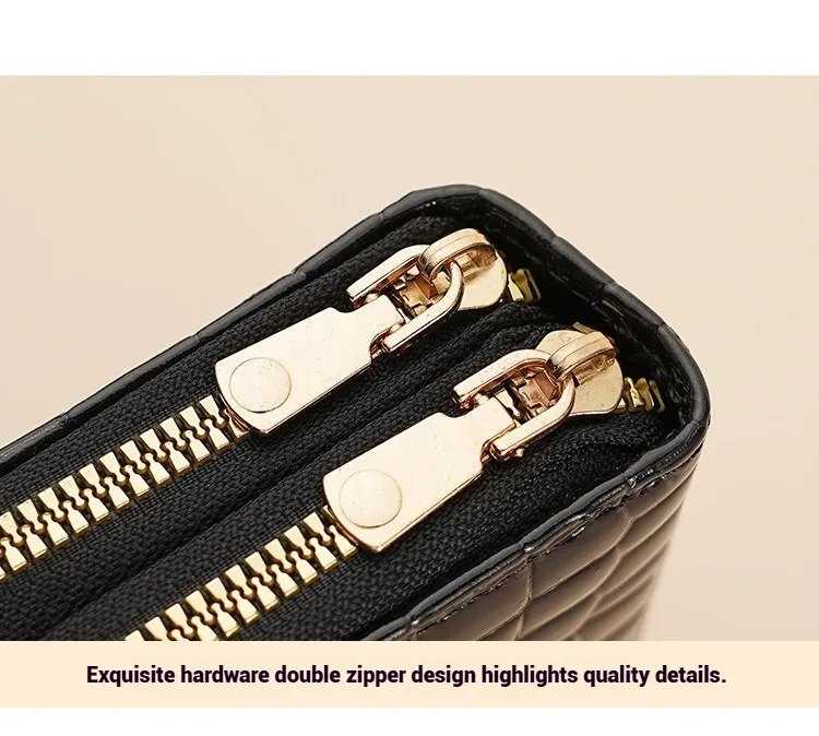 ZeAiLi Skull Black Rose Cat Cards Wallet Secure Double Zip Clutch PU Leather Purse with Card Slots Cartoon Storage Card Bag ZeAiLi Skull Black Rose Cat Cards Wallet Secure Double Zip Clutch PU Leather Purse with Card Slots Cartoon Storage Card Bag