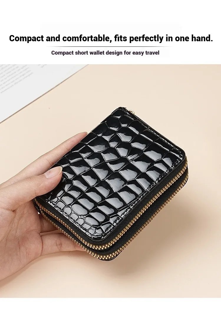 ZeAiLi Skull Black Rose Cat Cards Wallet Secure Double Zip Clutch PU Leather Purse with Card Slots Cartoon Storage Card Bag ZeAiLi Skull Black Rose Cat Cards Wallet Secure Double Zip Clutch PU Leather Purse with Card Slots Cartoon Storage Card Bag