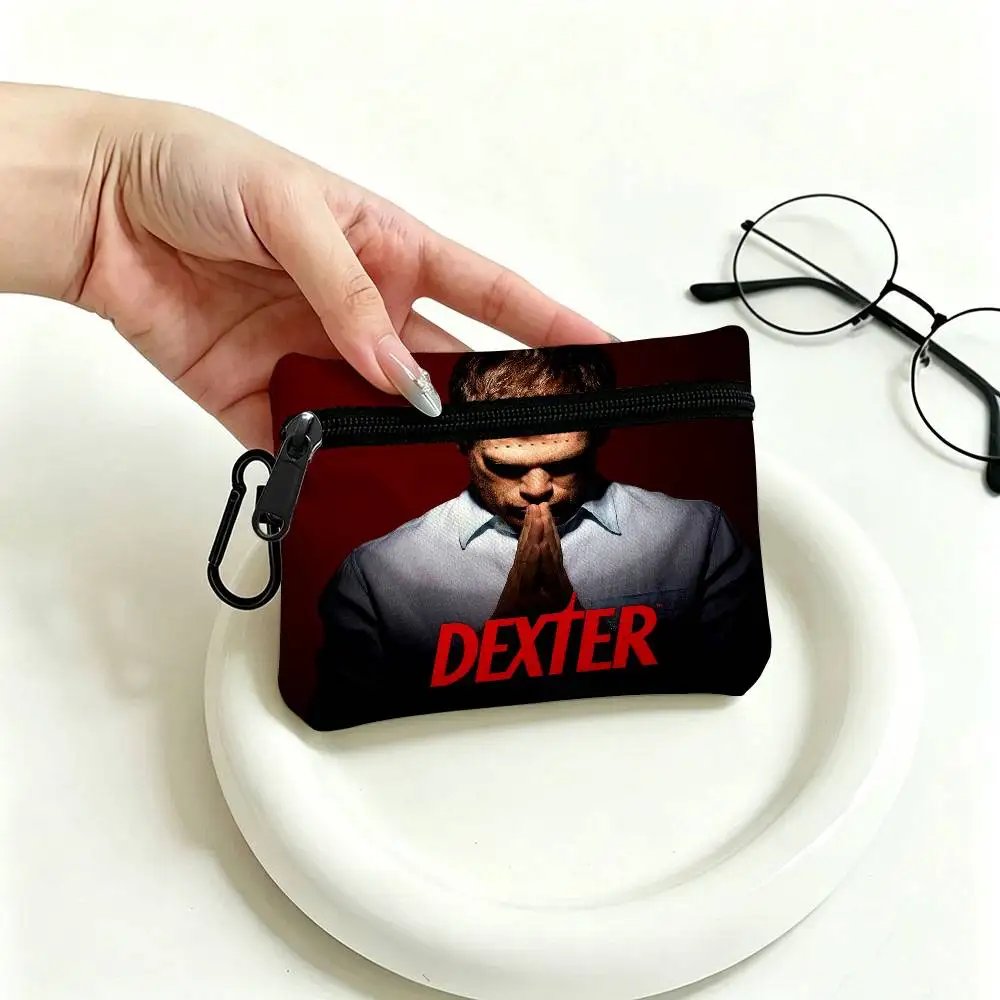 Dexter Morgan Character Waterproof Oxford Cloth Zipper Wallet Portable Hanging Small Coin Purse For Travel Dexter Morgan Character Waterproof Oxford Cloth Zipper Wallet Portable Hanging Small Coin Purse For Travel