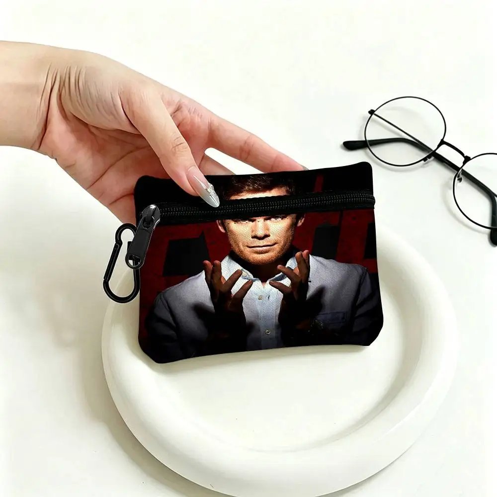 Dexter Morgan Character Waterproof Oxford Cloth Zipper Wallet Portable Hanging Small Coin Purse For Travel Dexter Morgan Character Waterproof Oxford Cloth Zipper Wallet Portable Hanging Small Coin Purse For Travel