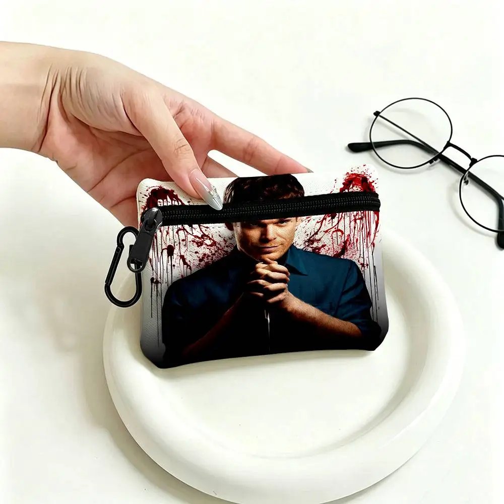 Dexter Morgan Character Waterproof Oxford Cloth Zipper Wallet Portable Hanging Small Coin Purse For Travel Dexter Morgan Character Waterproof Oxford Cloth Zipper Wallet Portable Hanging Small Coin Purse For Travel