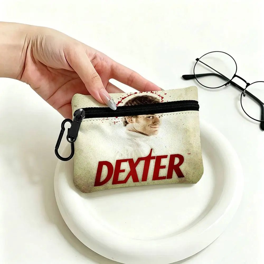 Dexter Morgan Character Waterproof Oxford Cloth Zipper Wallet Portable Hanging Small Coin Purse For Travel Dexter Morgan Character Waterproof Oxford Cloth Zipper Wallet Portable Hanging Small Coin Purse For Travel
