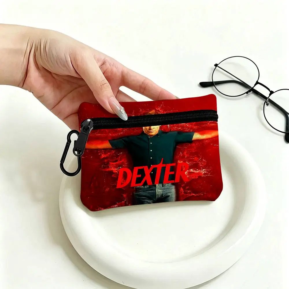 Dexter Morgan Character Waterproof Oxford Cloth Zipper Wallet Portable Hanging Small Coin Purse For Travel Dexter Morgan Character Waterproof Oxford Cloth Zipper Wallet Portable Hanging Small Coin Purse For Travel