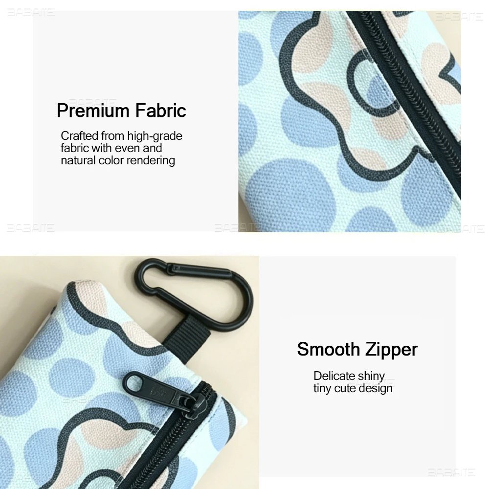 P-Philipp-Plein Flashy-Luxury Mini Oxford Cloth Coin Purse With Carabiner Hook Portable Key Card Wallet Small Zipper
