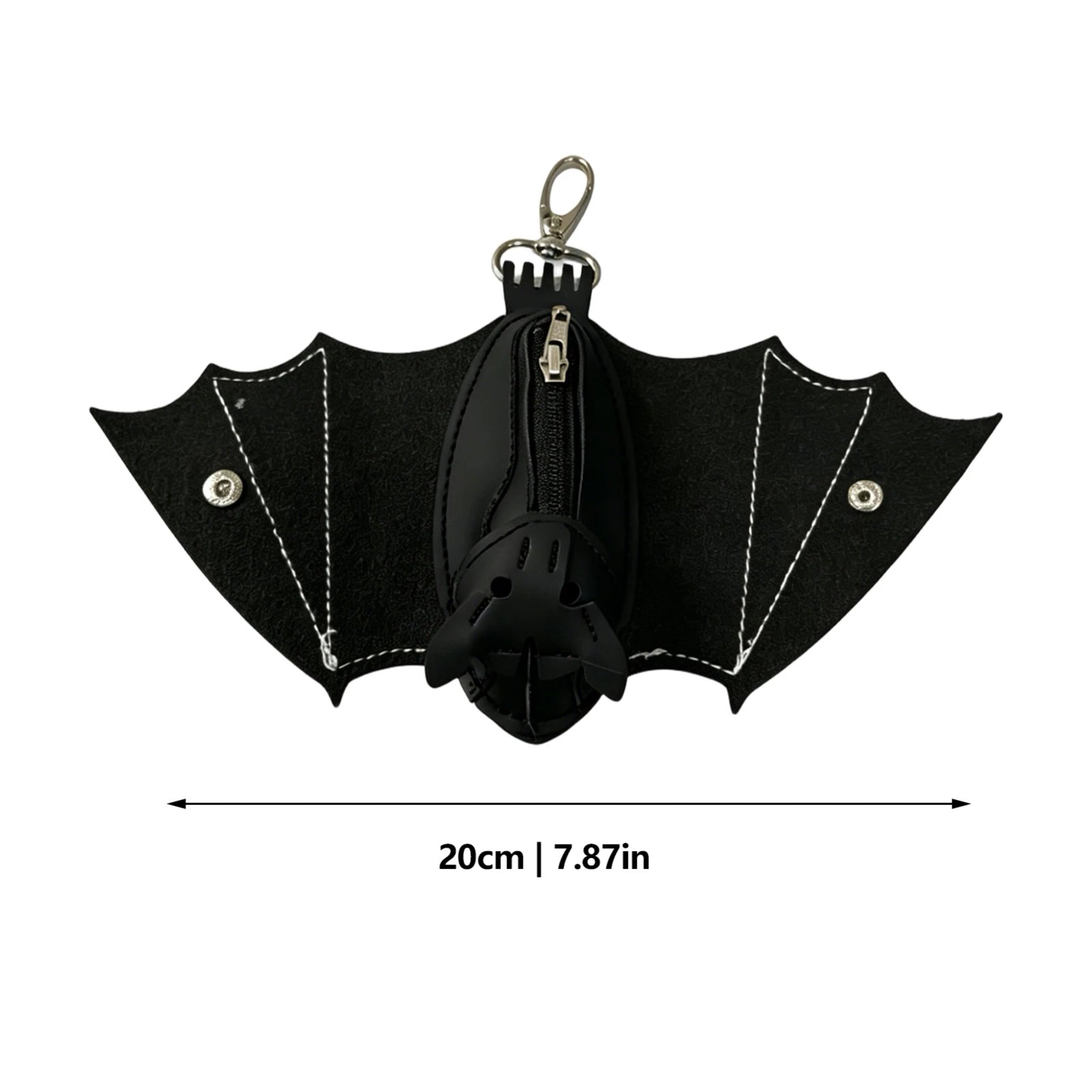 20cm PU Leather Bat Gothic Coin Purse with Foldable Wings Keychain Change Purse for Shopping Travel Work School Outdoor DailyUse 20cm PU Leather Bat Gothic Coin Purse with Foldable Wings Keychain Change Purse for Shopping Travel Work School Outdoor DailyUse