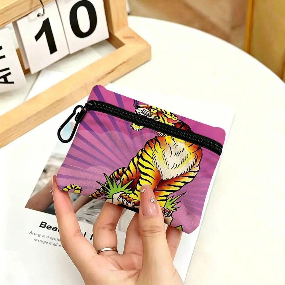 FASHION E-Ed H-har-dyS Oxford Fabric Zipper Pouch Lightweight Hanging Coin Wallet For Coins ID Cards Keys Lipstick Earbuds FASHION E-Ed H-har-dyS Oxford Fabric Zipper Pouch Lightweight Hanging Coin Wallet For Coins ID Cards Keys Lipstick Earbuds