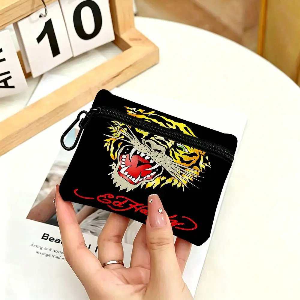 FASHION E-Ed H-har-dyS Oxford Fabric Zipper Pouch Lightweight Hanging Coin Wallet For Coins ID Cards Keys Lipstick Earbuds FASHION E-Ed H-har-dyS Oxford Fabric Zipper Pouch Lightweight Hanging Coin Wallet For Coins ID Cards Keys Lipstick Earbuds
