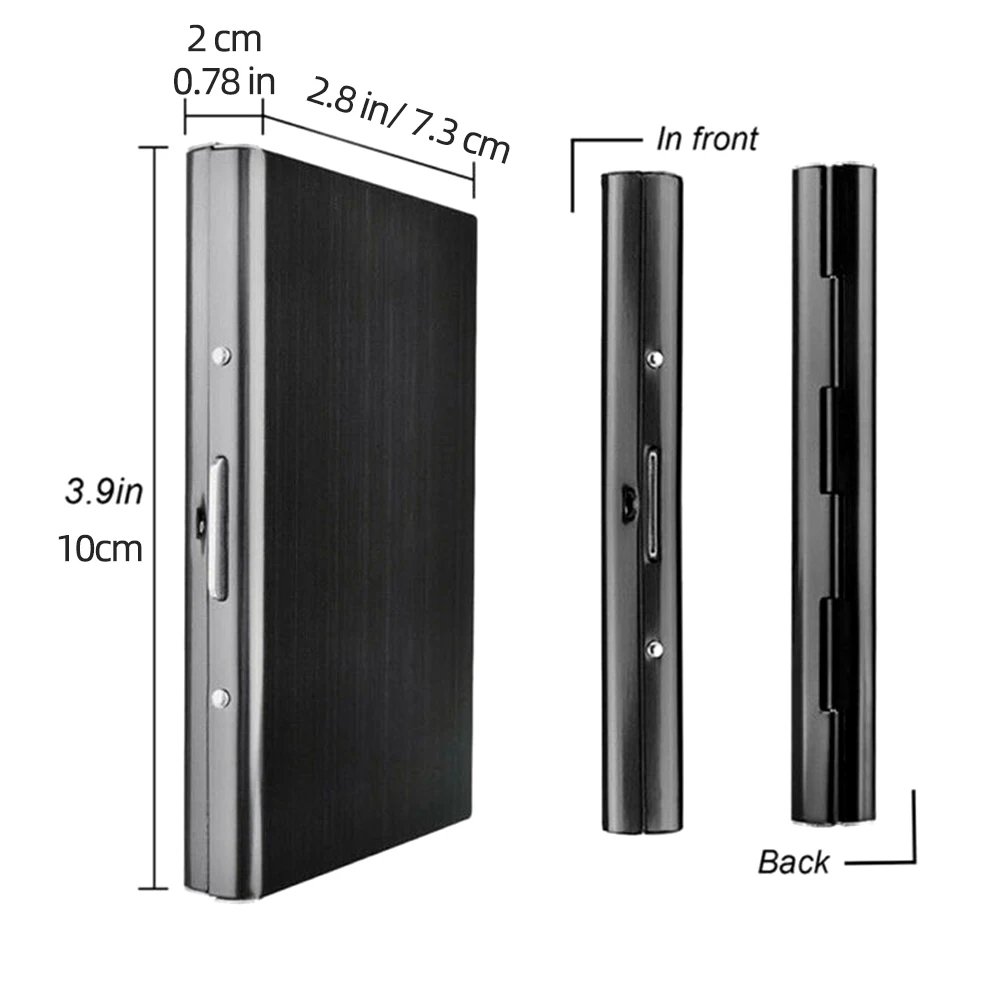 Supernatural Hot Credit Card Case Wallet Men Women Business Multifunction Slim Wallet Stainless Steel Card Holder 10 Card Slots