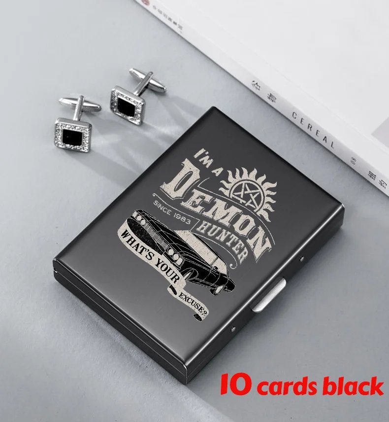 Supernatural Hot Credit Card Case Wallet Men Women Business Multifunction Slim Wallet Stainless Steel Card Holder 10 Card Slots Supernatural Hot Credit Card Case Wallet Men Women Business Multifunction Slim Wallet Stainless Steel Card Holder 10 Card Slots