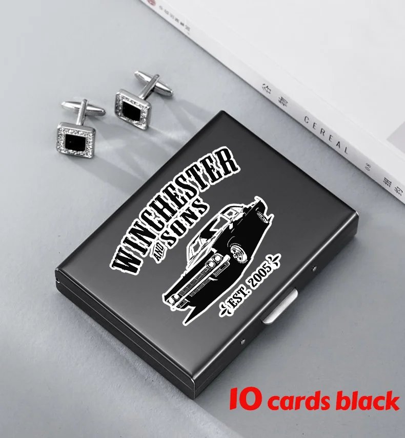 Supernatural Hot Credit Card Case Wallet Men Women Business Multifunction Slim Wallet Stainless Steel Card Holder 10 Card Slots Supernatural Hot Credit Card Case Wallet Men Women Business Multifunction Slim Wallet Stainless Steel Card Holder 10 Card Slots