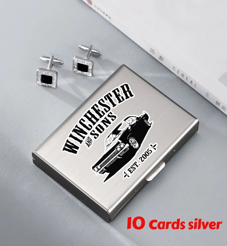 Supernatural Hot Credit Card Case Wallet Men Women Business Multifunction Slim Wallet Stainless Steel Card Holder 10 Card Slots Supernatural Hot Credit Card Case Wallet Men Women Business Multifunction Slim Wallet Stainless Steel Card Holder 10 Card Slots