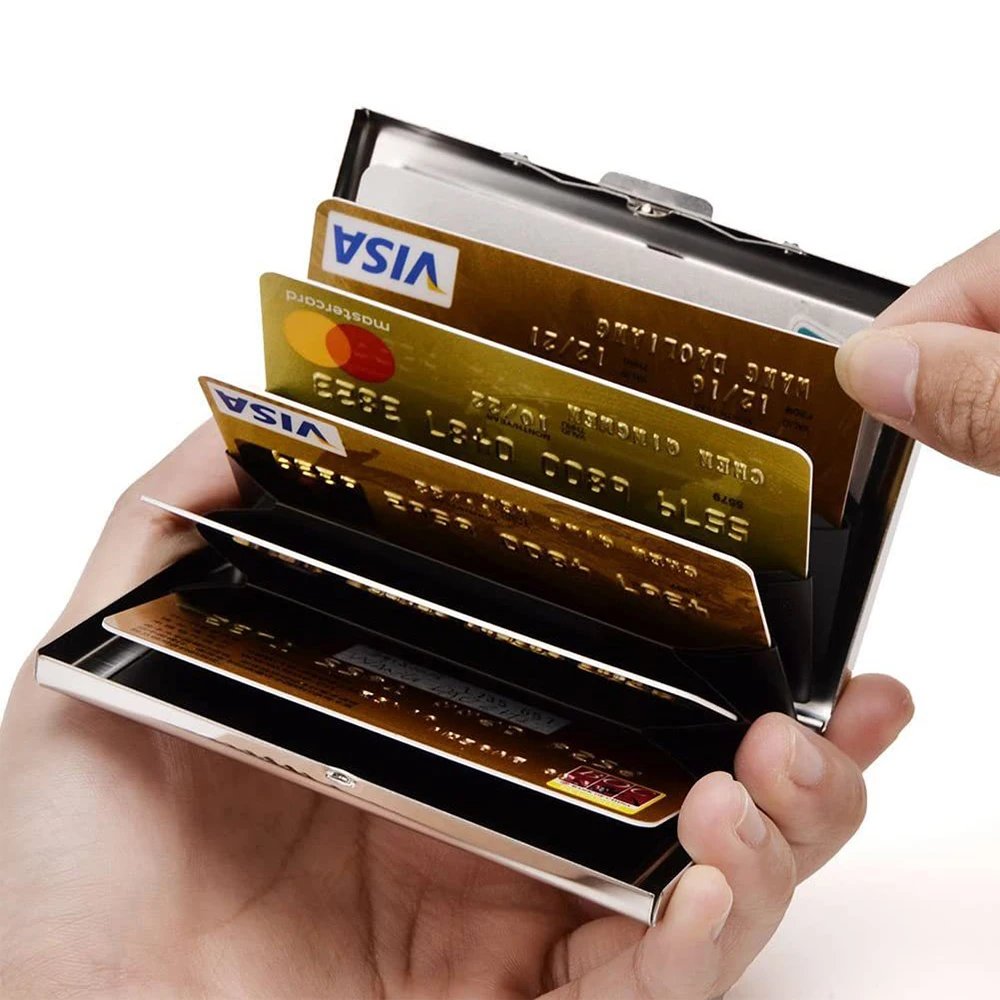 Supernatural Hot Credit Card Case Wallet Men Women Business Multifunction Slim Wallet Stainless Steel Card Holder 10 Card Slots