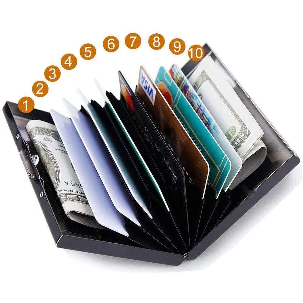 Supernatural Hot Credit Card Case Wallet Men Women Business Multifunction Slim Wallet Stainless Steel Card Holder 10 Card Slots Supernatural Hot Credit Card Case Wallet Men Women Business Multifunction Slim Wallet Stainless Steel Card Holder 10 Card Slots