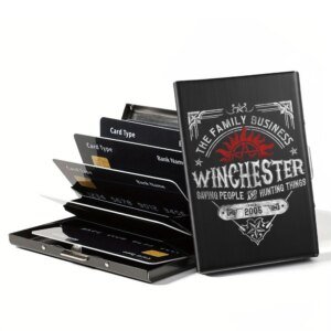 Supernatural Hot Credit Card Case Wallet Men Women Business Multifunction Slim Wallet Stainless Steel Card Holder 10 Card Slots