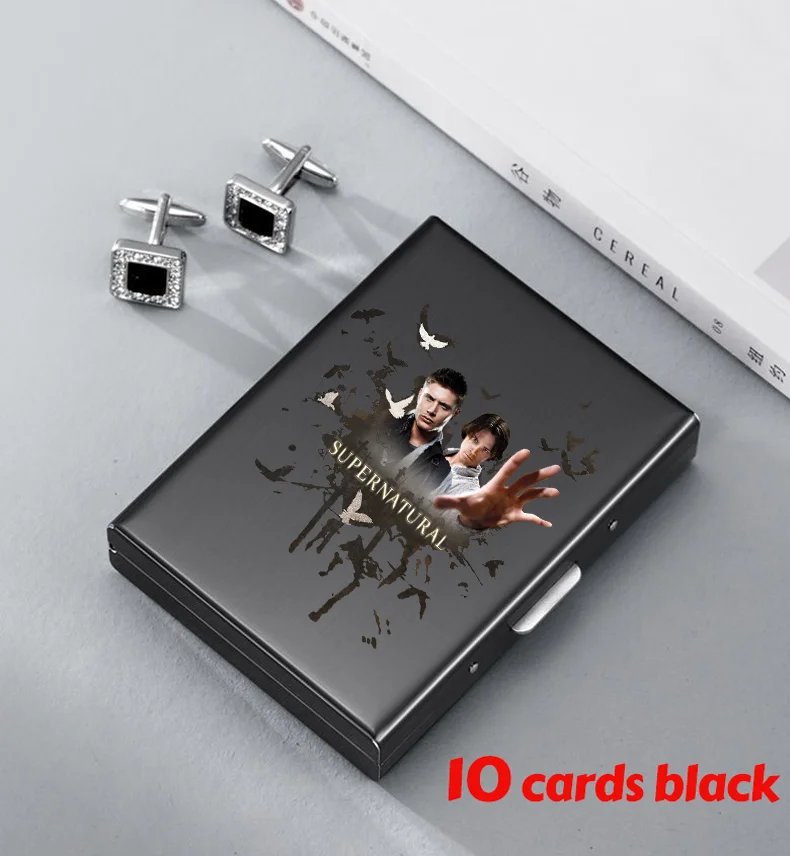Supernatural Hot Credit Card Case Wallet Men Women Business Multifunction Slim Wallet Stainless Steel Card Holder 10 Card Slots Supernatural Hot Credit Card Case Wallet Men Women Business Multifunction Slim Wallet Stainless Steel Card Holder 10 Card Slots