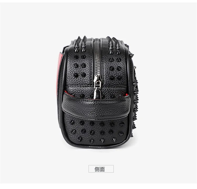 Stylish Biker-Inspired Studded Clutch Bag Men's Premium Wallet Travel Toiletry Bag Men's Handbag Halloween Gift Stylish Biker-Inspired Studded Clutch Bag Men's Premium Wallet Travel Toiletry Bag Men's Handbag Halloween Gift