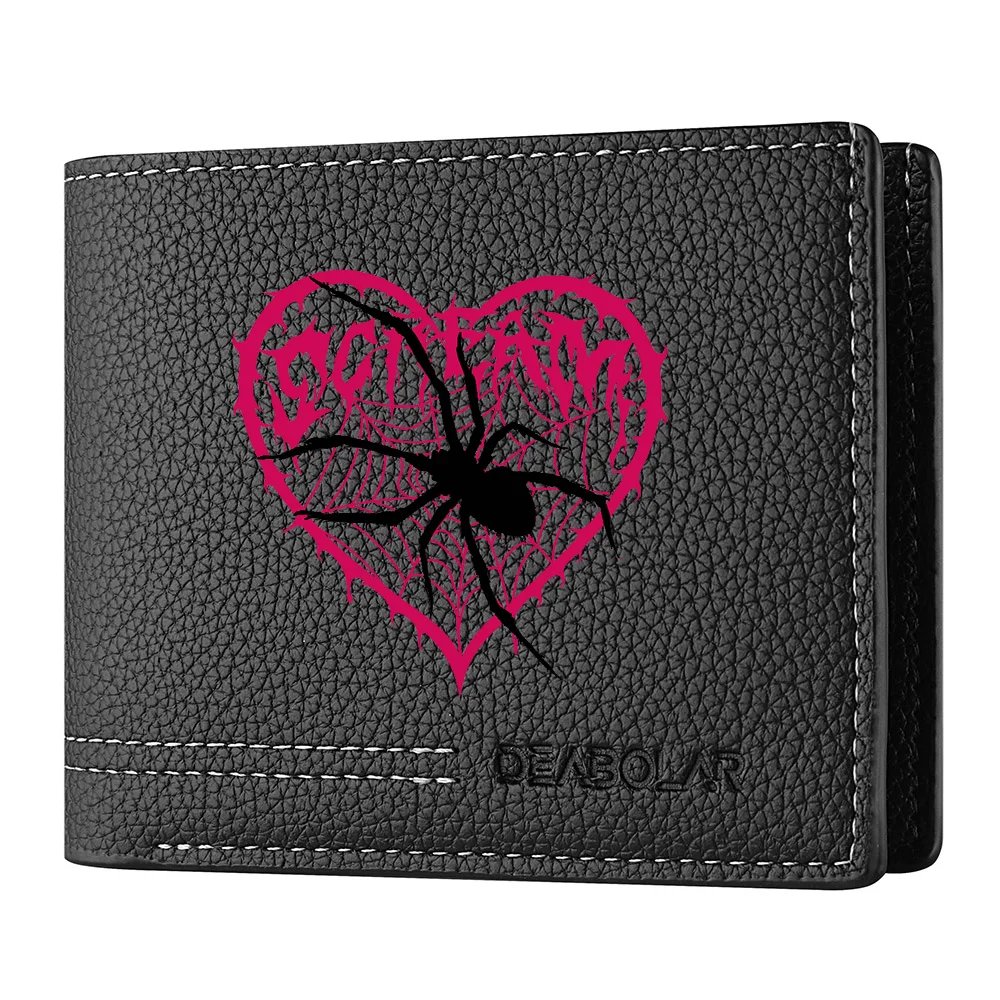 1Pc Men's Spider Print Credit Card Wallet - Multifunctional Large Capacity Coin Purse - Convenient for Carrying Id Cards, Driver's Licenses, Credit Cards, Suitable for Daily Use and as a Gift